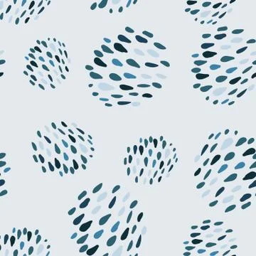 Hand drawn dots seamless pattern Abstract circle shapes Stock Illustration