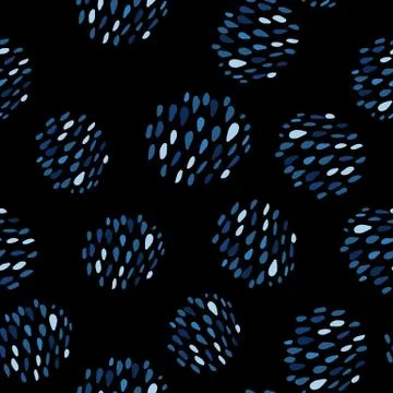Hand drawn dots seamless pattern Abstract circle shapes 库存插图