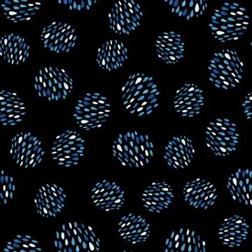 Hand drawn dots seamless pattern Abstract circle shapes Illustrazione stock