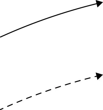 Hand drawn dotted arrows set vector. Curved arrow line. Doodle, sketch Stock Illustration
