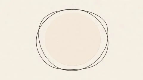 Hand drawn double circle border with empty center for text overlay, seamles.. Stock Footage 341429303