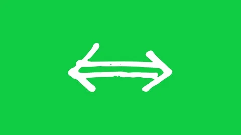 Hand drawn double headed arrow expanding on green screen Vídeo Stock 348305451