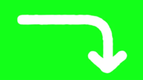 Hand Drawn Downward Pointing Arrow. Stock Footage 220565092