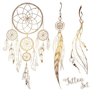 Hand drawn dream catcher Stock Illustration
