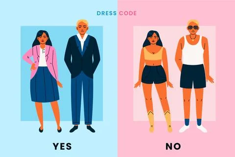 Hand drawn dress code illustration Stock Illustration
