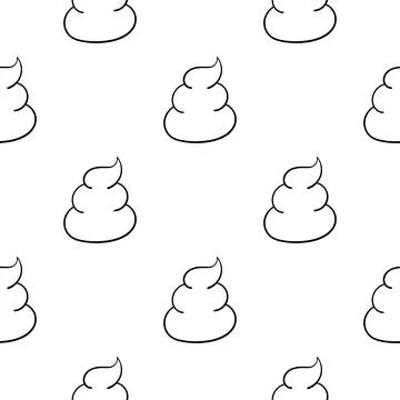 Hand drawn dung seamless pattern Stock Illustration