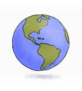 Hand drawn Earth Stock Illustration