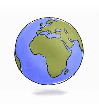 Hand drawn Earth Stock Illustration