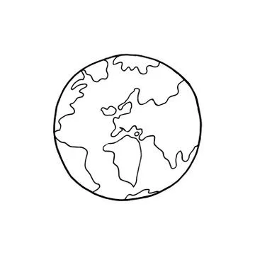 Hand drawn earth Stock Illustration