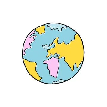 Hand drawn earth Stock Illustration