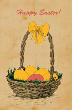 Hand -drawn easter card Stock Illustration