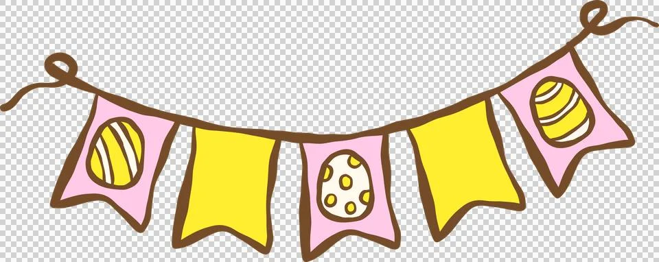 Hand drawn Easter Egg Bunting Decoration Stock Illustration