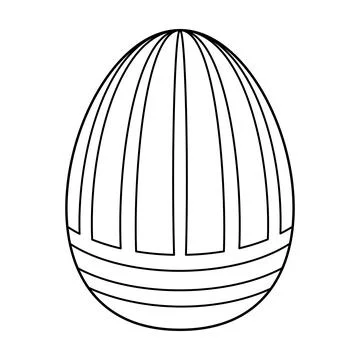 Hand drawn Easter egg. Coloring book page antistress for adults and children. Stock Illustration