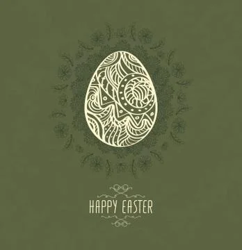 Hand Drawn Easter Egg Illustrazione stock
