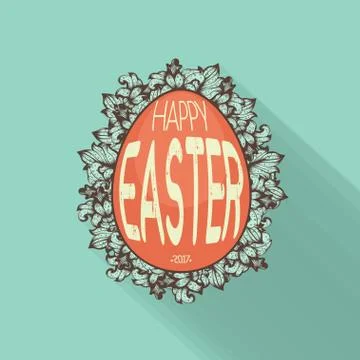 Hand Drawn Easter Egg Stock Illustration