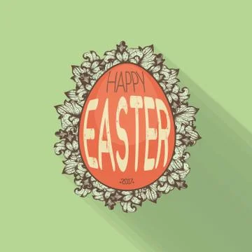 Hand Drawn Easter Egg Stock Illustration