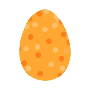 Hand drawn Easter egg isolated on white background. Pattern of dots and lines 库存插图
