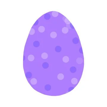 Hand drawn Easter egg isolated on white background. Pattern of dots and lines 스톡 일러스트