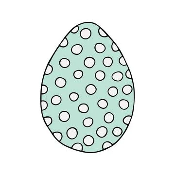 Hand drawn easter eggs with decoration. Doodle vector Stock Illustration