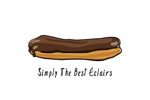 Hand drawn eclair Illustrazione stock