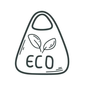 Hand drawn eco bag vector illustration Stock Illustration
