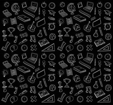 Hand drawn education icons vector イラスト素材