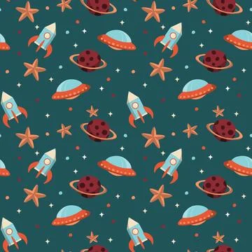 Hand drawn education seamless pattern. Stock Illustration