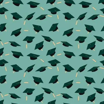 Hand drawn education seamless pattern. Stock Illustration