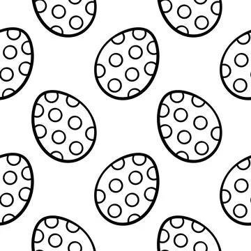 Hand drawn egg seamless pattern Illustrazione stock