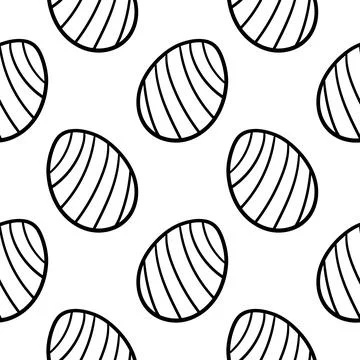 Hand drawn egg seamless pattern 2 Stock Illustration