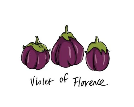 Hand drawn eggplants Stock Illustration