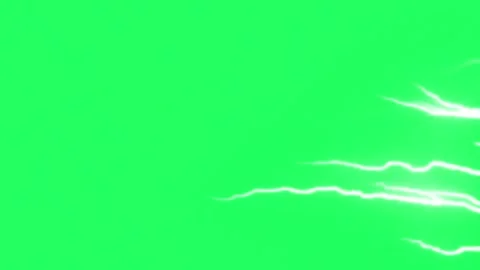 Hand-Drawn Electric Flash Transition Green Screen Random White Lightning Sketch 動画素材 340276852