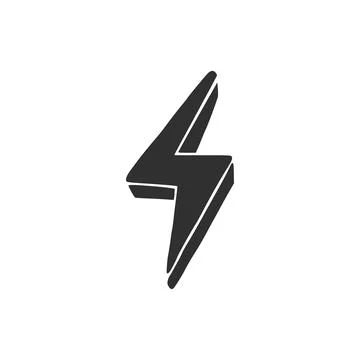 Hand drawn electric lightening element. Stock Illustration