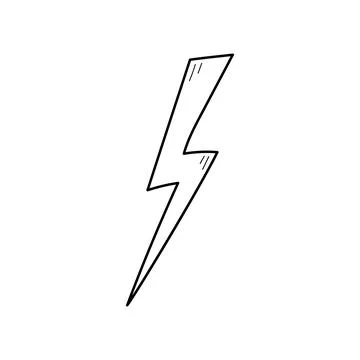 Hand drawn electric lightening element Stock Illustration