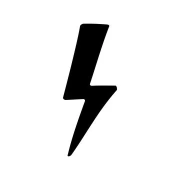 Hand drawn electric lightening element Stock Illustration