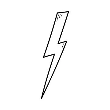Hand drawn electric lightening element Stock Illustration