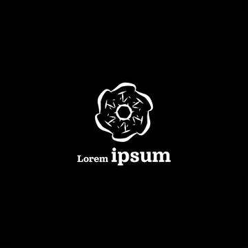 Hand Drawn Elegant Flower Creative Logo Design EPS10 Stock Illustration