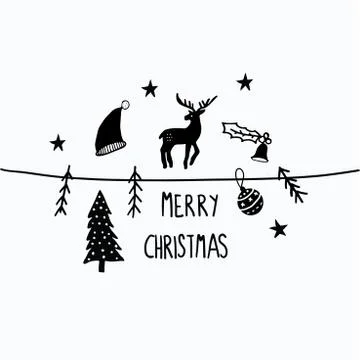 Hand drawn element chishmas Stock Illustration