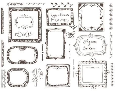 Hand - drawn elements for design Stock Illustration