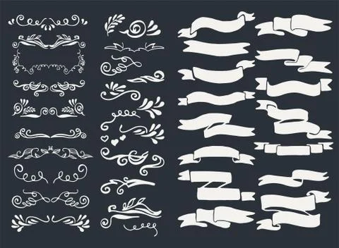 Hand-drawn elements Stock Illustration