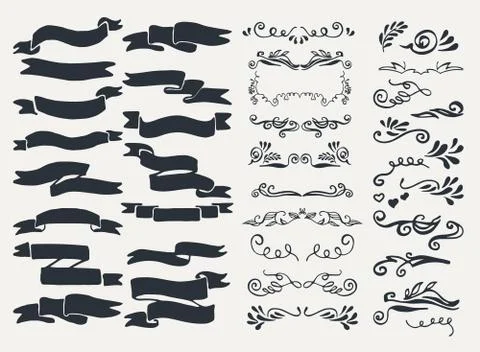 Hand-drawn elements Stock Illustration