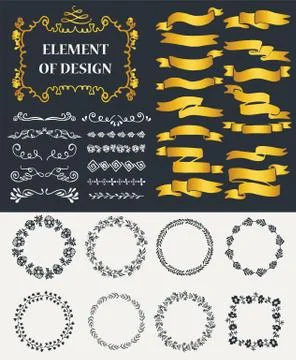 Hand-drawn elements Stock Illustration