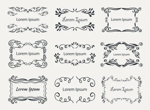 Hand-drawn elements Stock Illustration