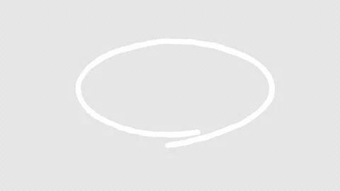 Hand Drawn Ellipse Drawing Animation on Transparent Background Video stock 337397498