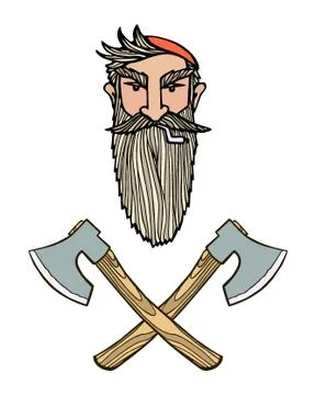 Hand drawn emblem Stock Illustration