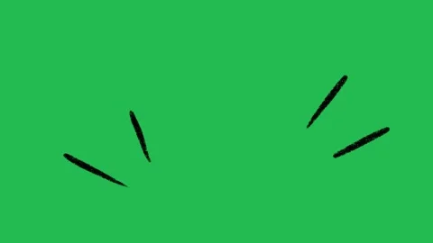 Hand-Drawn Emphasis Action Lines | 2D Animated Motion Accents on green screen Vidéo 333983046