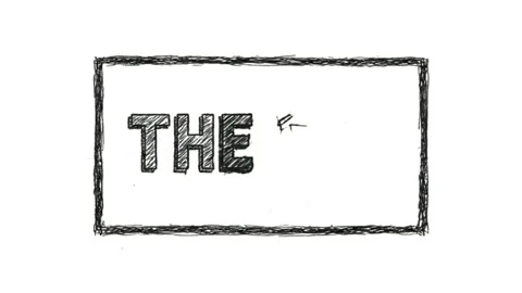 Hand-Drawn 'The End' Sketch Appearing on a White Background. Stock Footage 315380213