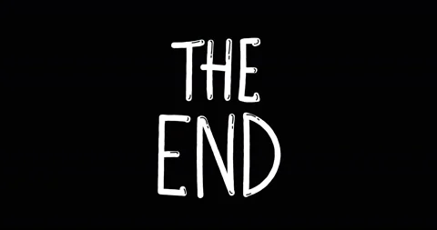 Hand Drawn The End Title Animation on transparent Background. Final Background Stock Footage 130400339