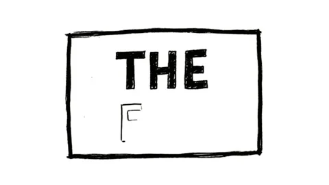 Hand-drawn 'THE END' title card. The style is a black-and-white scribble or 스톡 동영상 315380171