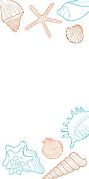 Hand-drawn engraved line design template for invitations, greeting card, post Stock Illustration